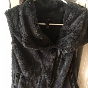 Material Girl faux fur vest